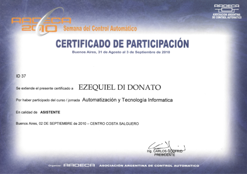 Automation and Information Technology Certificate Image