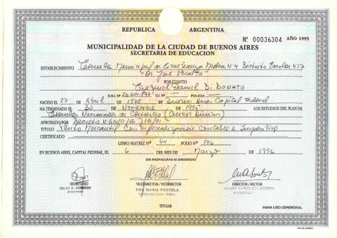 Secondary School Certificate Image